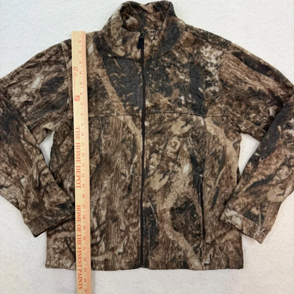 Reel Legends Camo Fleece Full Zip Jacket Size Large